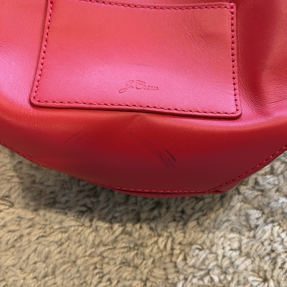 J. Crew Mini Red Leather Handbag - Picture 4 of 9